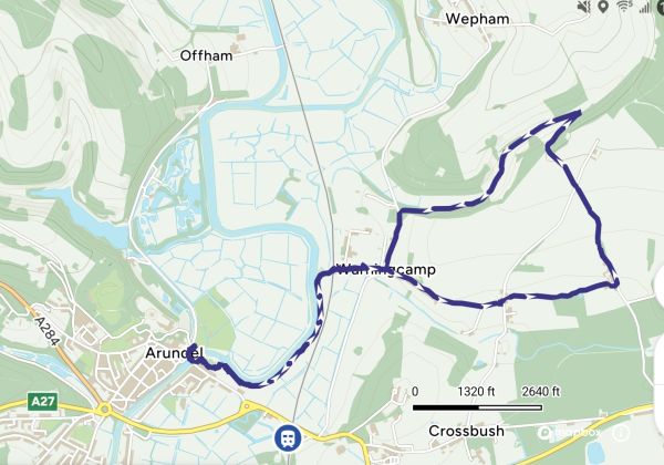 Warningcamp route map